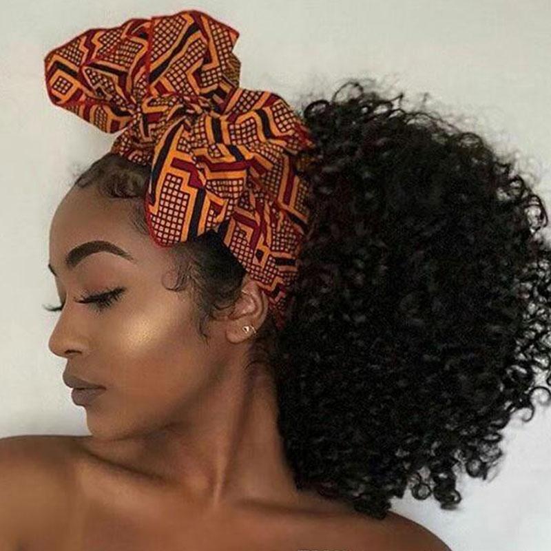 Julia Kinky Curly 3/4 Human Hair Half Wigs For African American